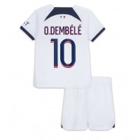 Camisa de Futebol Paris Saint-Germain Ousmane Dembele #10 Equipamento Secundário Infantil 2023-24 Manga Curta (+ Calças curtas)